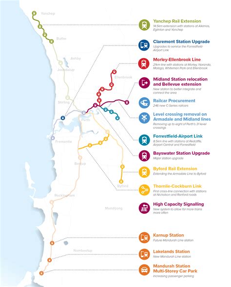 Metronet map - Bayswater Station and surrounds will become a key METRONET precinct connecting to the Midland, Airport and Morley-Ellenbrook lines, giving people the choice of travelling to Perth Airport, the Swan Valley tourist region, Perth CBD and beyond.. Once complete, the new Bayswater Station will feature four platforms and two entrances, plus …